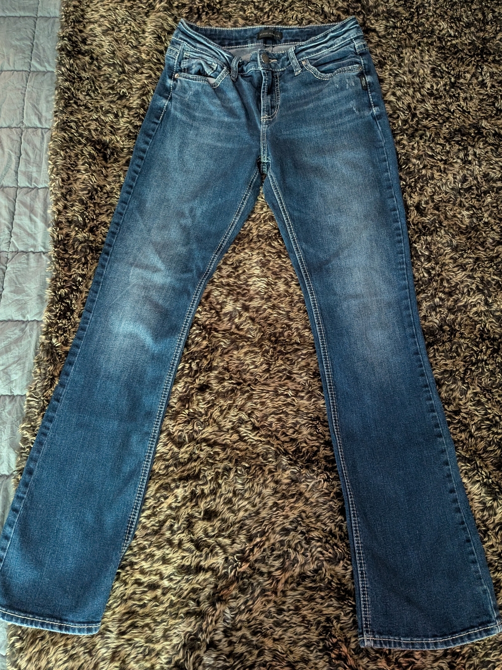 Silver Jeans Dark Blue Bootcut Stretch Jeans